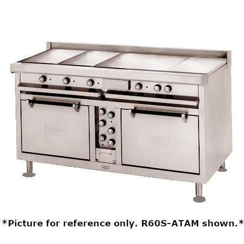 Lang R60S-ATA Electric 60" Heavy Duty Range with Five Hot Plates and Two Standard Ovens - 37.0 kW