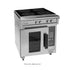 Lang RI36C-ATE Electric 36" Induction Range with Six 8" Glass Hobs and Convection Oven Base - 21.6 kW