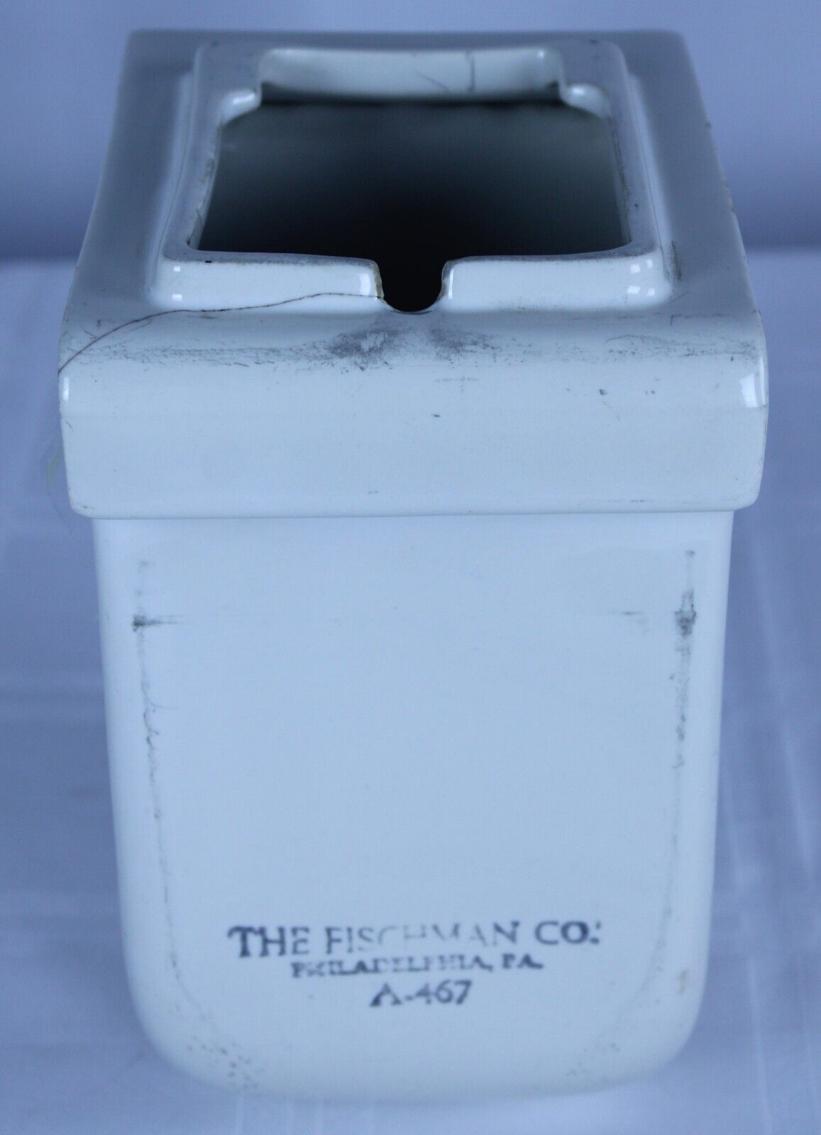 (27) I. Fischman and Sons A-467 Porcelain Ice Cream/Syrup/Topping Container
