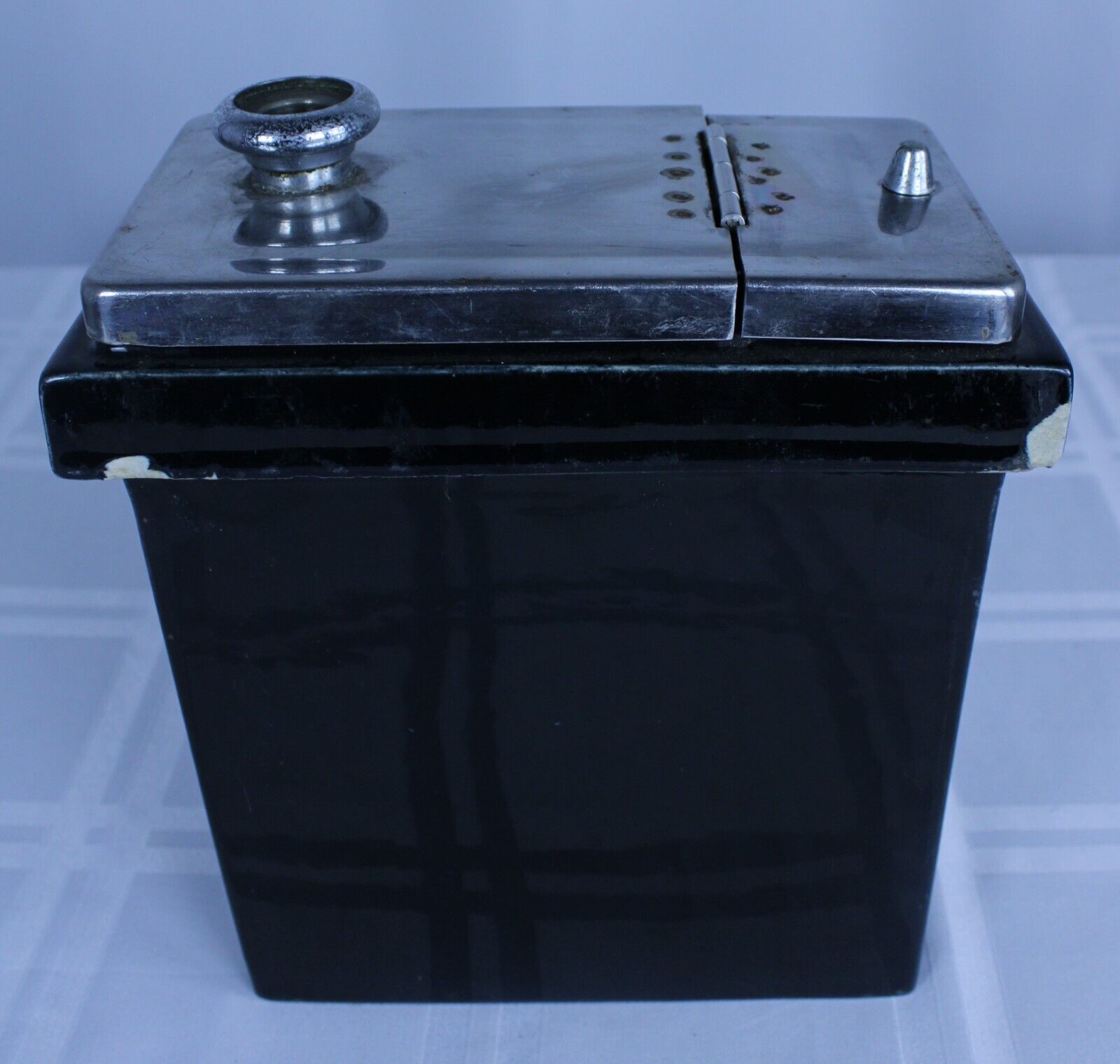 (17v2) LCG 589 JA Porcelain Ice Cream Topping Container (Black)