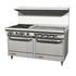 Southbend S60DD-2G S-Series 60" Gas Restaurant Range with 6 Burners, 24" Griddle, and 2 Standard Ovens