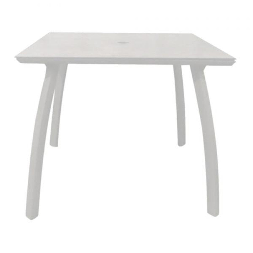 Grosfillex S6602096 White/Glacier White Sunset 36" Square Table