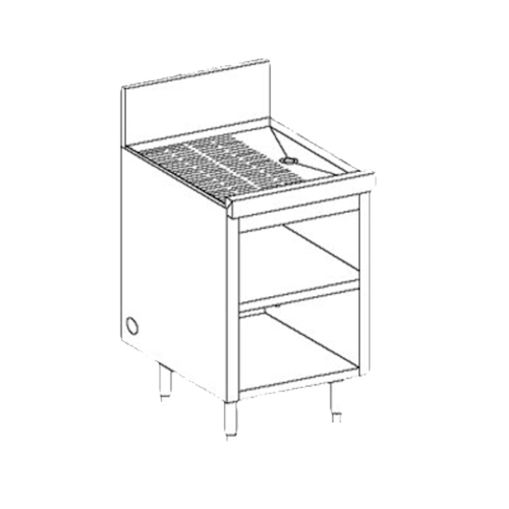 Perlick SC18 Open Front 18" x 24" Drainboard Top Storage Cabinet