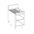 Perlick SC36-18 Open Front 36" x 18.56" Drainboard Top Storage Cabinet