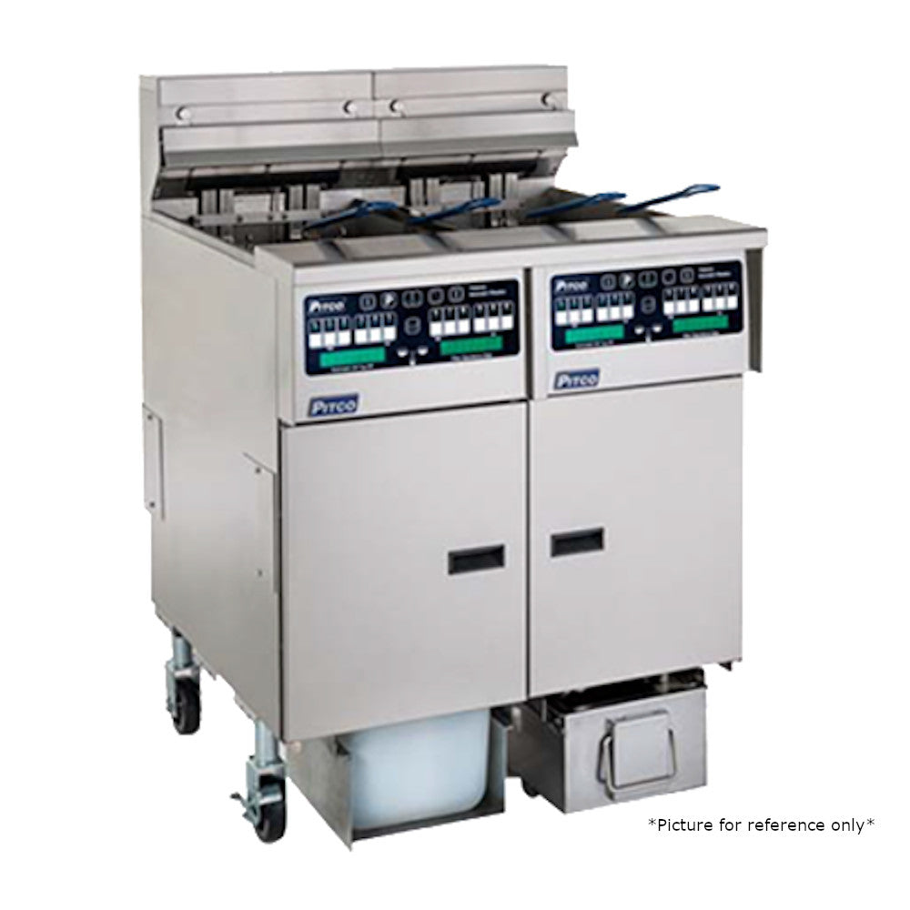 Pitco SSH60-2FD High Efficiency Multi-Battery Gas Fryer & Filter 2-60 lb. Tanks