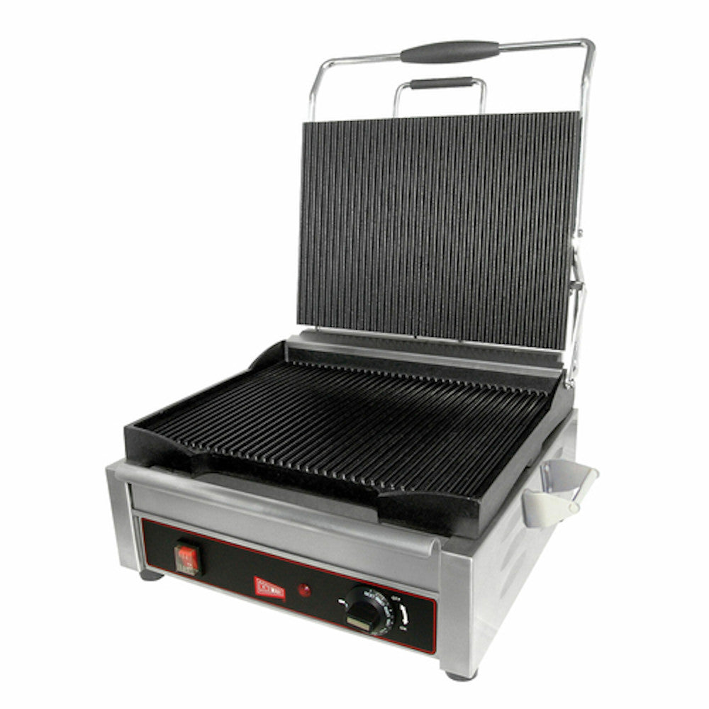 Grindmaster-Cecilware SG1SG Single Sandwich / Panini Grill with Grooved Plates