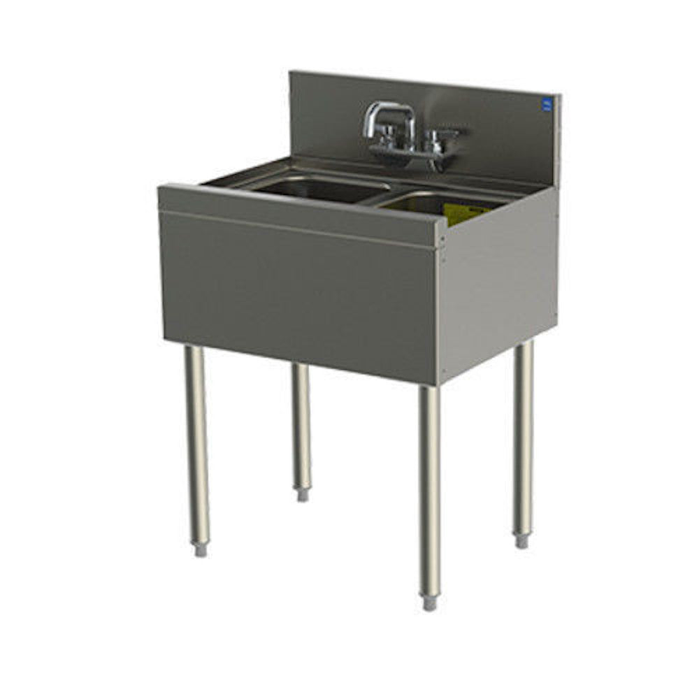 Perlick TS22C 22" 2 Compartment Underbar Sink