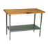 John Boos SNS11 Wood Top 96" W x 30" D Work Table with Adjustable Undershelf