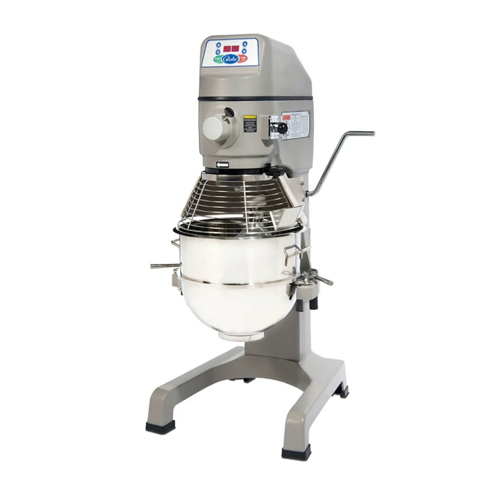 Globe SP30P Gear Driven 30 Qt. Commercial Planetary Floor Pizza Mixer - 220V, 1 1/2 hp