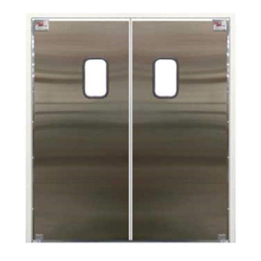 Curtron SPD-30-SS-DBL-9696 96" x 96" Service-Pro Series 30 Double Swing Door