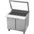 Beverage Air SPE36HC-15M-STL Elite Series 36" Two-Section Mega Top Sandwich / Salad Refrigerated Counter