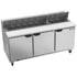 Beverage Air SPE72HC-18 72" 3-Section Sandwich / Salad Top Refrigerated Counter