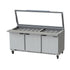 Beverage Air SPE72HC-30M-STL Elite Series 72" Three-Section Mega Top Sandwich / Salad Refrigerated Counter