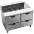 Beverage Air SPED48HC-10-4 Elite Series 48" Two-Section Sandwich / Salad Top Refrigerated Counter