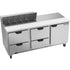 Beverage Air SPED72HC-10-4 Elite Series 72" Three-Section Sandwich / Salad Top Refrigerated Counter