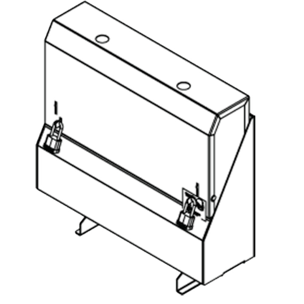 Perlick SRLC-D28R Stainless Steel 28" Double Locking Speed Rail Cover - Field Installed (Replaces SR-DL28R)