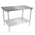 John Boos ST6-2448GSK 48" W x 24" D Work Table, Galvanized Adjustable Undershelf
