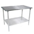 John Boos ST6-3684SSK 84"W x 36"D Stainless Steel Work Table, Adjust. Undershelf