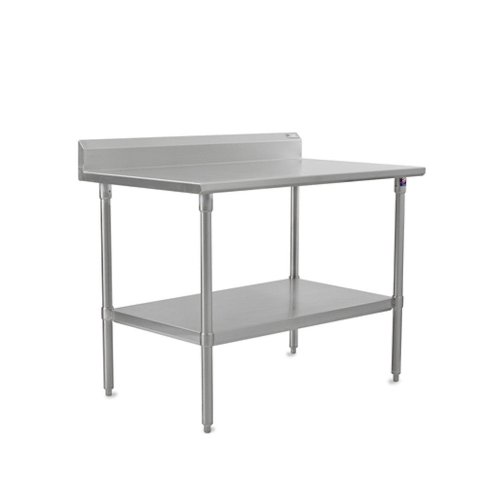 John Boos ST6R5-30108SSK 108" W x 30" D Stainless Steel Work Table