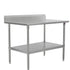 John Boos ST6R5-3048SSK 48" W x 30" D Stainless Steel Work Table, 5" Backsplash