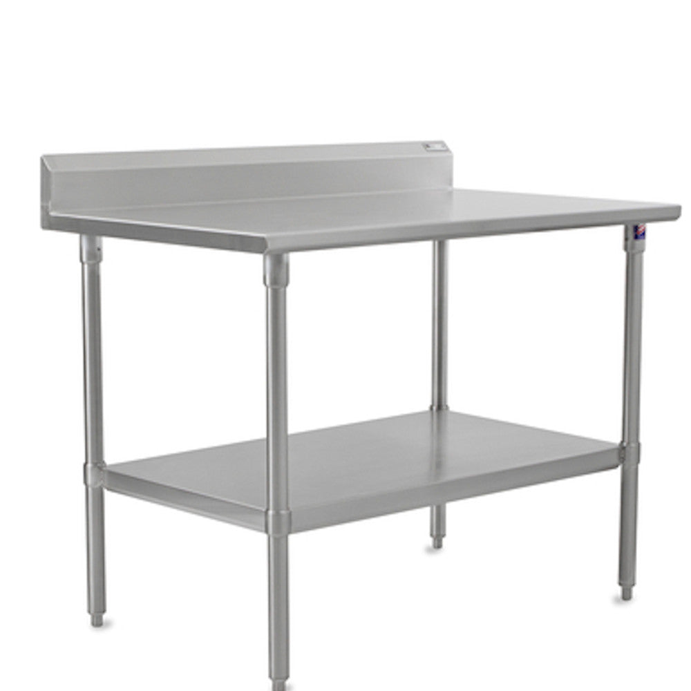 John Boos ST6R5-2436GSK 36" W x 24" D Work Table with 5" Backsplash