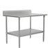 John Boos ST6R5-2436SSK 36" W x 24" D Stainless Steel Work Table with 5" Backsplash and Adjustable Undershelf