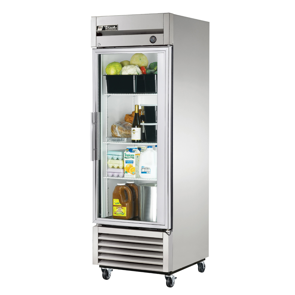 True T-23G-HC~FGD01 27" One Section Glass Door Reach In Refrigerator with LED Lighting