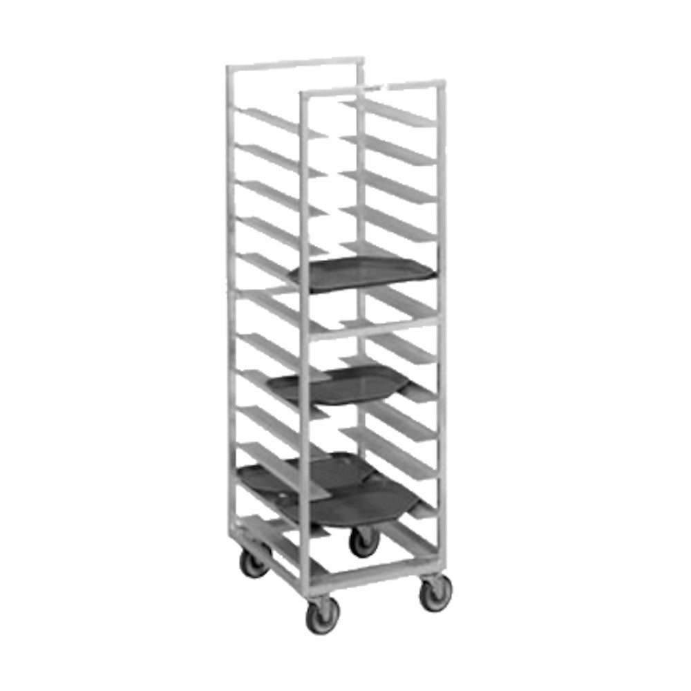 Channel T438A Trapezoidal Series Single Mobile Cafeteria Tray Rack