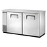 True TBB-24-60-S 61" Stainless Steel Two Door Back Bar Cooler