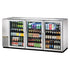 True TBB-24-72G-S-LD 73" Stainless Steel Glass Door Back Bar Cooler with LED Lighting