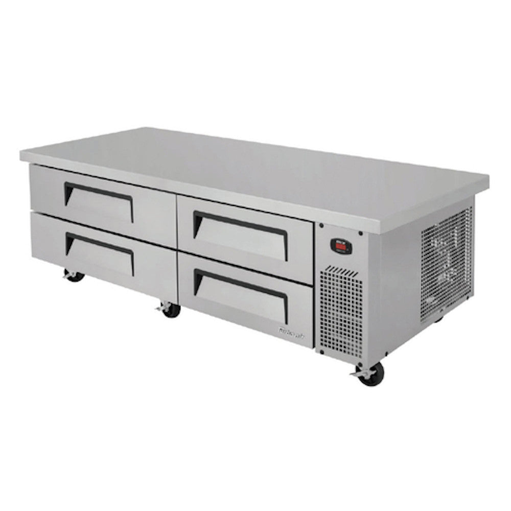 Turbo Air TCBE-72SDR-N 72" Four Drawer Super Deluxe Refrigerated Chef Base
