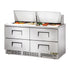 True TFP-64-24M-D-4~SPEC3 Refrigerated Counter, Mega Top Sandwich / Salad Unit