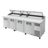 True TPP-AT-119-HC 119"W Solid Door Pizza Prep Table