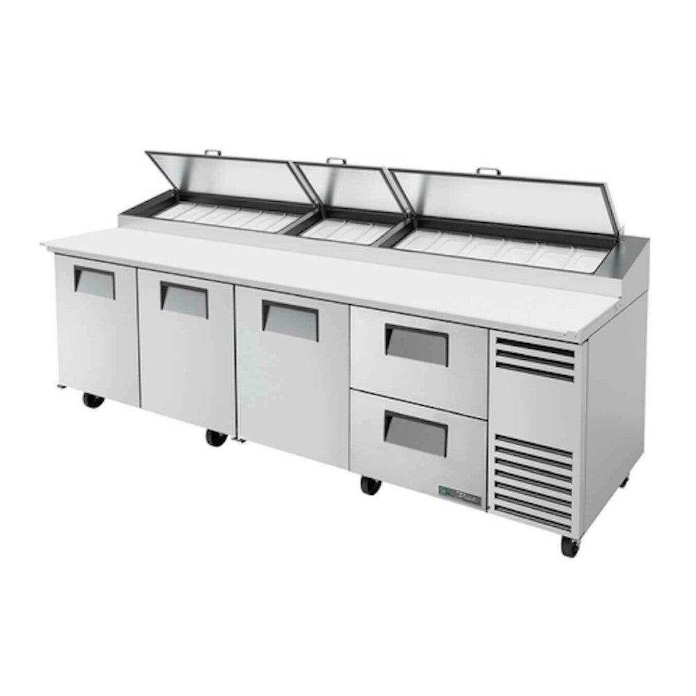 True TPP-AT-119D-2-HC 119"W Solid Door & Drawer Pizza Prep Table