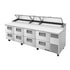 True TPP-AT-119D-8-HC~SPEC3 Refrigerated Counter, Pizza Prep Table