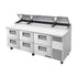 True TPP-AT-93D-6-HC~SPEC3 Refrigerated Counter, Pizza Prep Table