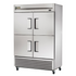 True TS-49-4-HC 55" Solid Half Door Stainless Steel Reach In Refrigerator
