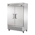True TS-49-HC 55" Two Section Solid Door Stainless Steel Reach-In Refrigerator