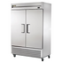 True TS-49-HC 55" Two Section Solid Door Stainless Steel Reach-In Refrigerator