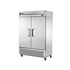 True TS-49F-HC 54" Two Section Solid Door Stainless Steel Reach In Freezer