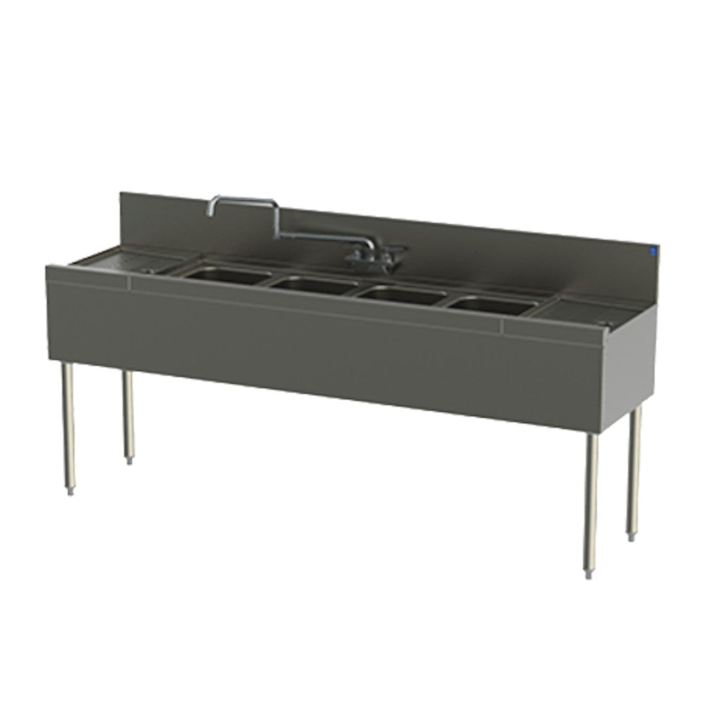 Perlick TS44C 48" 4 Compartment Underbar Sink