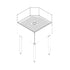 Perlick TS90TC Inside Full Corner 90° Angle Drainboard Top Corner Filler