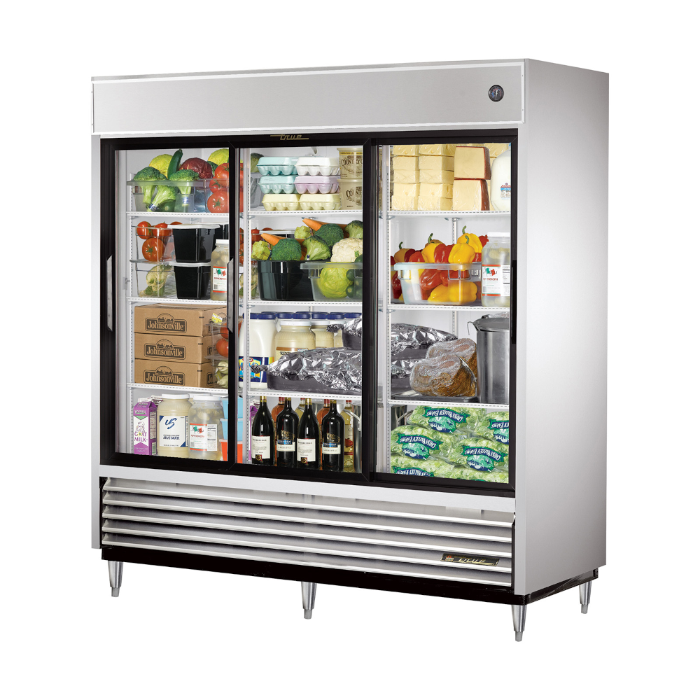 True TSD-69G-LD Reach-In Refrigerator with Sliding Glass Doors