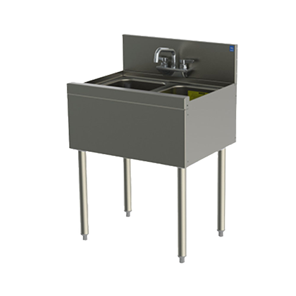 Perlick TSD22C 24" Underbar 2 Compartment Sink