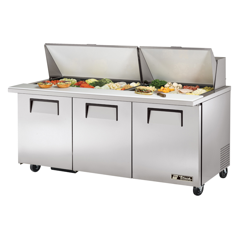 True TSSU-72-30M-B-ST-HC 72" Mega Top Sandwich / Salad Prep Unit