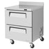 Turbo Air TWF-28SD-D2-N 28" One-Section Two Drawer Super Deluxe Worktop Freezer
