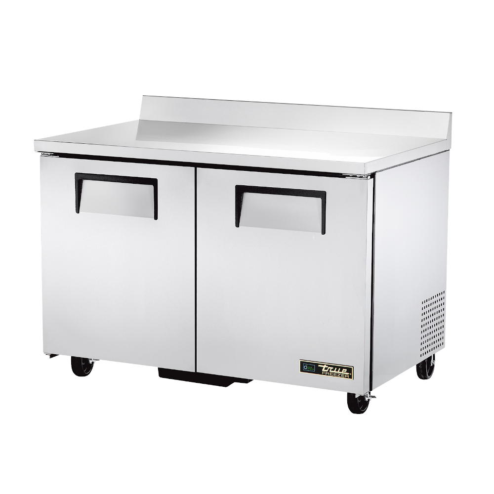 True TWT-48F-HC Two Section Solid Door Work Top Freezer