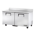 True TWT-60F-HC Two Section Solid Door Work Top Freezer