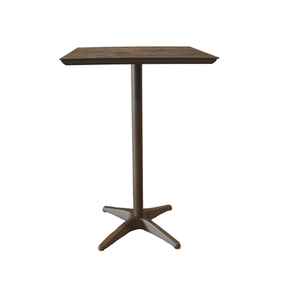 Grosfillex U3402599 Lava/Fusion Bronze Sunset 28" Square Bar Height Table