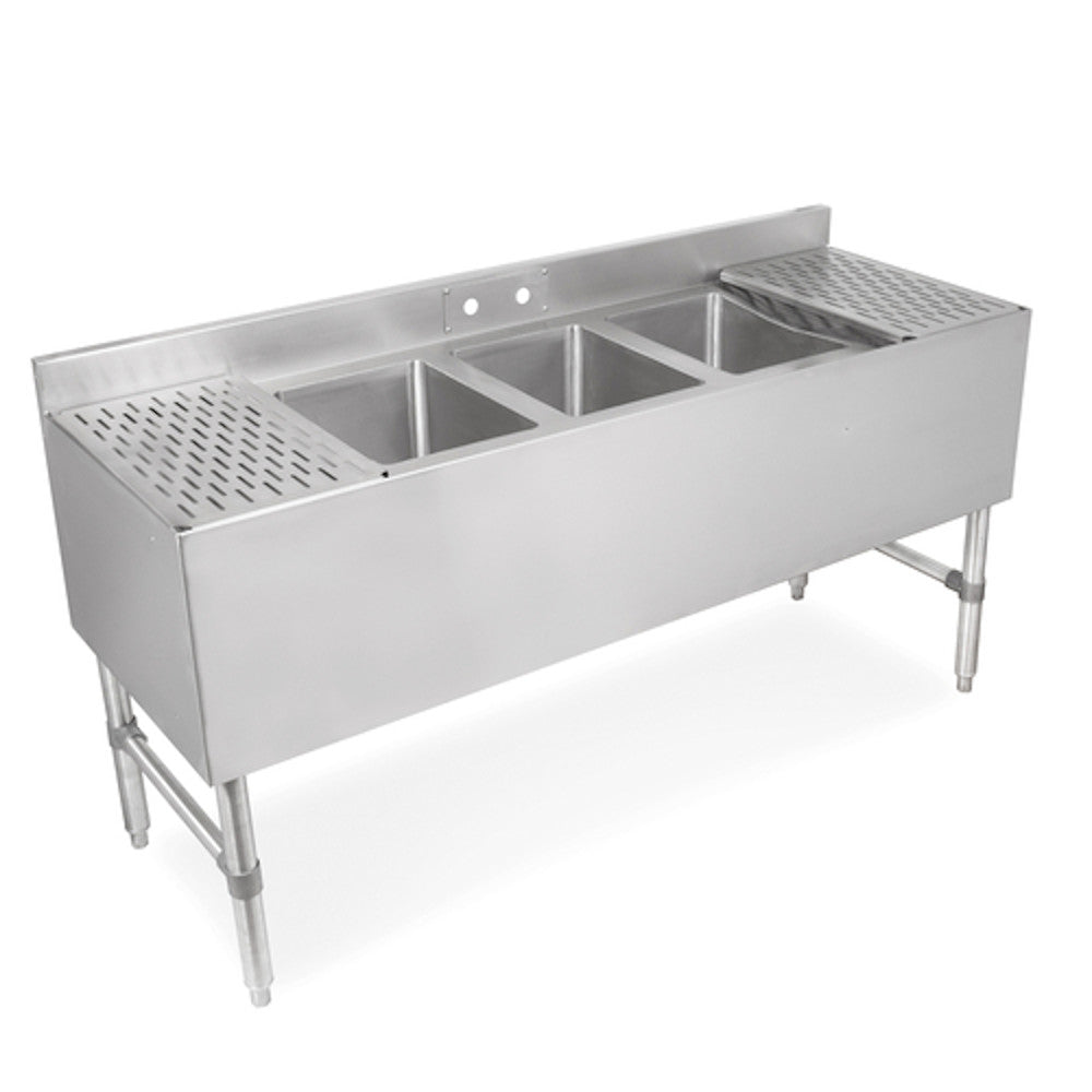 John Boos UBS3-2136 3-Compartment Underbar Sink